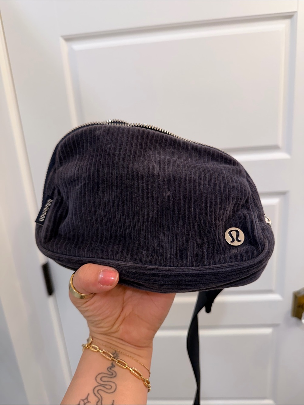 lululemon athletica Navy Corduroy Waist Pack